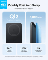 Anker Nano Power Bank (5K, MagGo, Slim, 2-Pack)