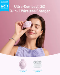 Anker MagGo Wireless Charging Station (3-in-1, Foldable Pad) and Anker Nano Travel Adapter (5-in-1, 20W, 1-Pack)