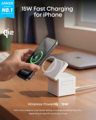 Anker 3-in-1 Cube with Qi2 and Anker 140W 2-in-1 USB-C to USB-C Cable