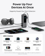 Anker Laptop Power Bank (25K, 165W, Built-In and Retractable Cables) and Anker USB-C to USB-C Cable (6 ft, 240W, Upcycled-Braided)