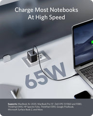 Anker 715 Charger (Nano II 65W) and USB-C to USB-C Cable (Flow, Silicone, 3 ft)